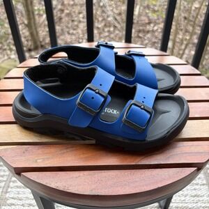 Birkenstock Kids Morgami Sandals Size 1 Hiking Outdoor Shoes Children Blue Black